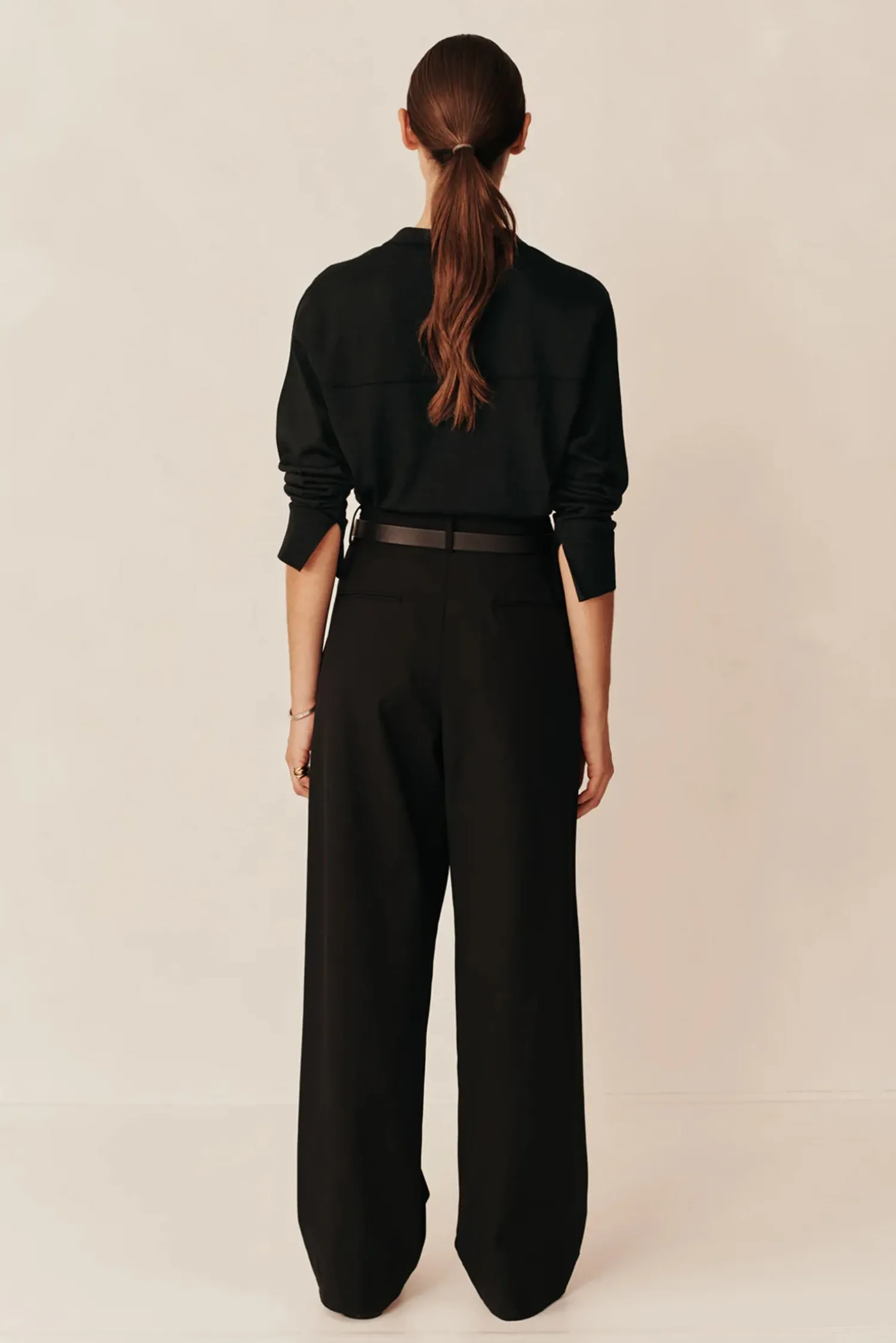 Outlet ESSE AMOR KNIT COLLARED SWEATER Black