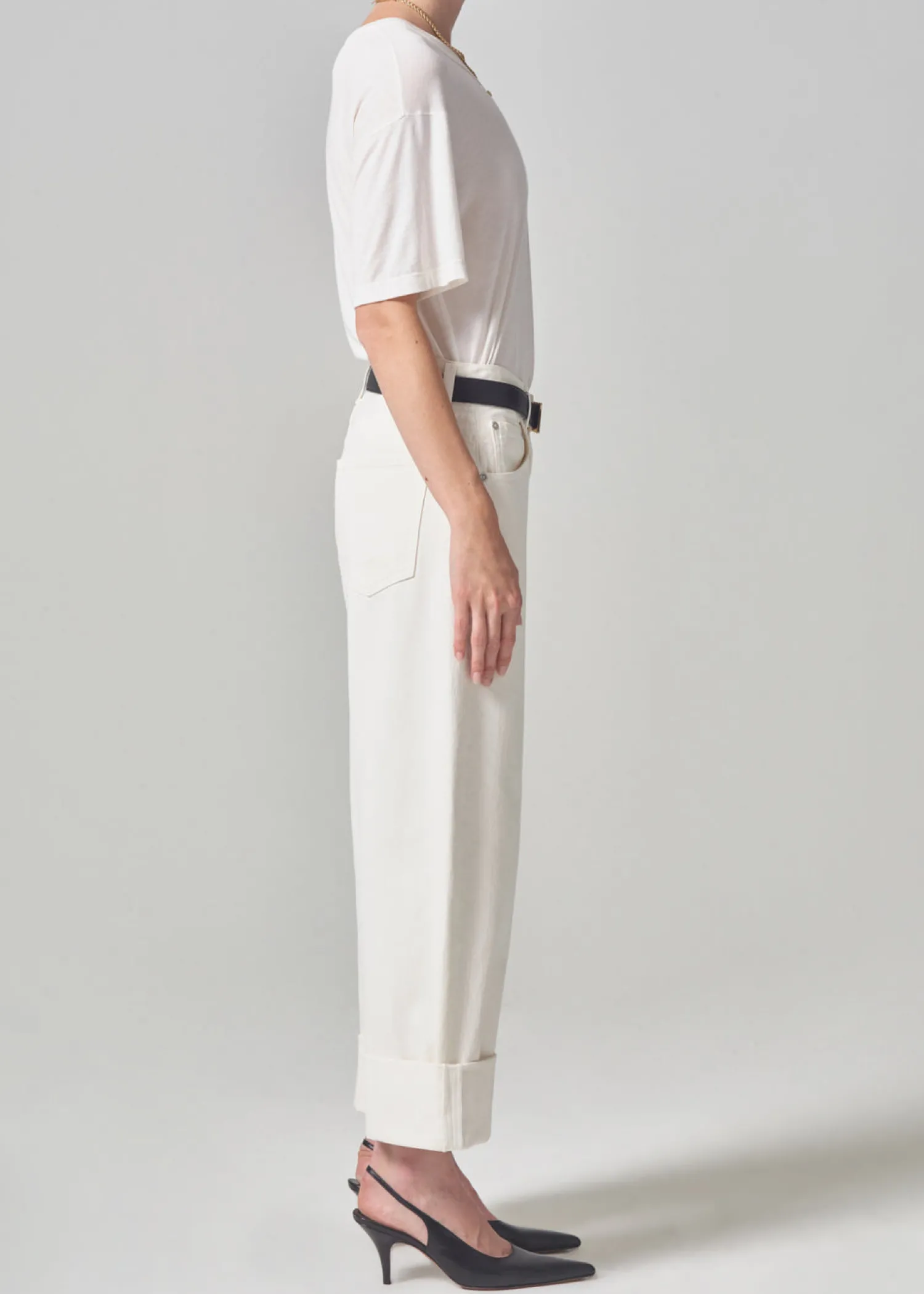 Best Sale CITIZENS OF HUMANITY AYLA BAGGY CUFFED CROP JEAN Pashmina