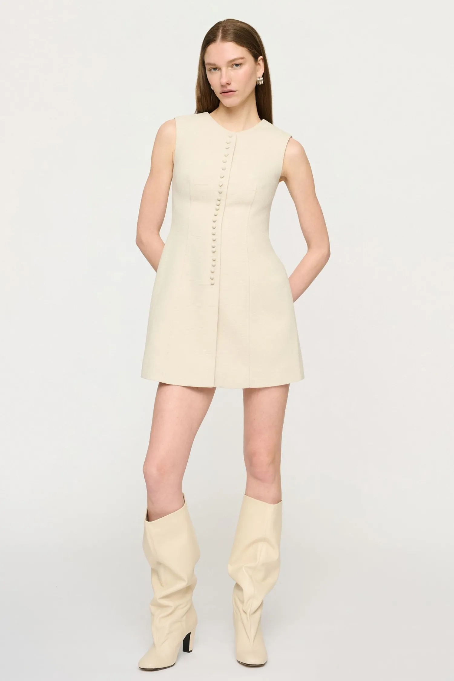 Shop CLEA CEDAR MINI DRESS Oat
