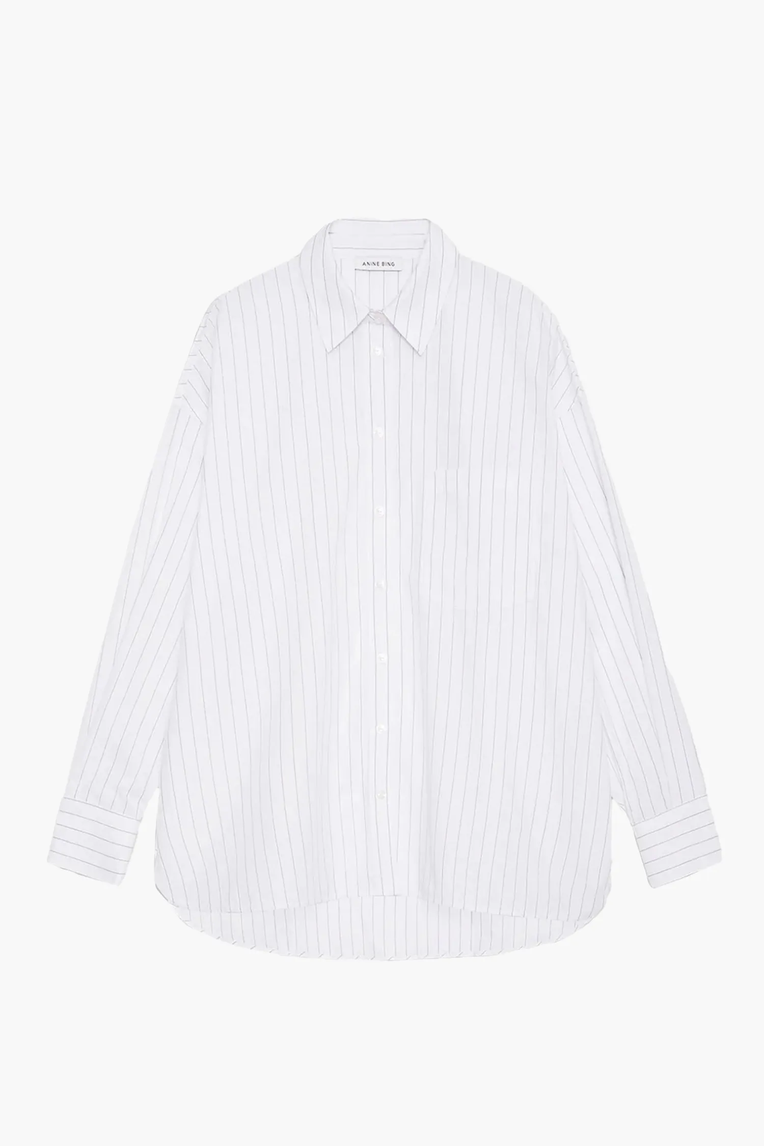New ANINE BING CHRISSY SHIRT WhiteandTaupe