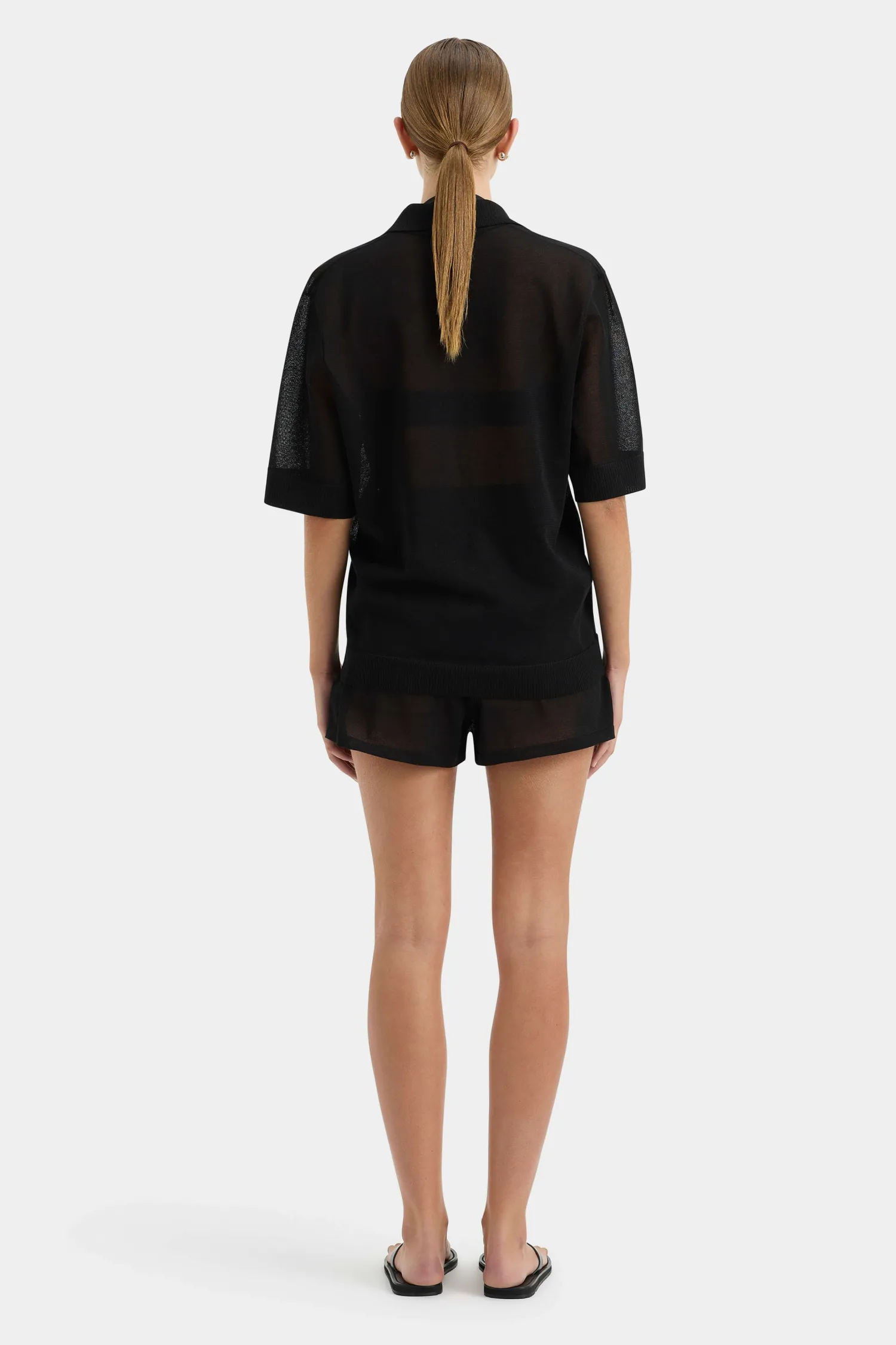 Fashion SIR COASTLINE OVERLAY SHIRT Black