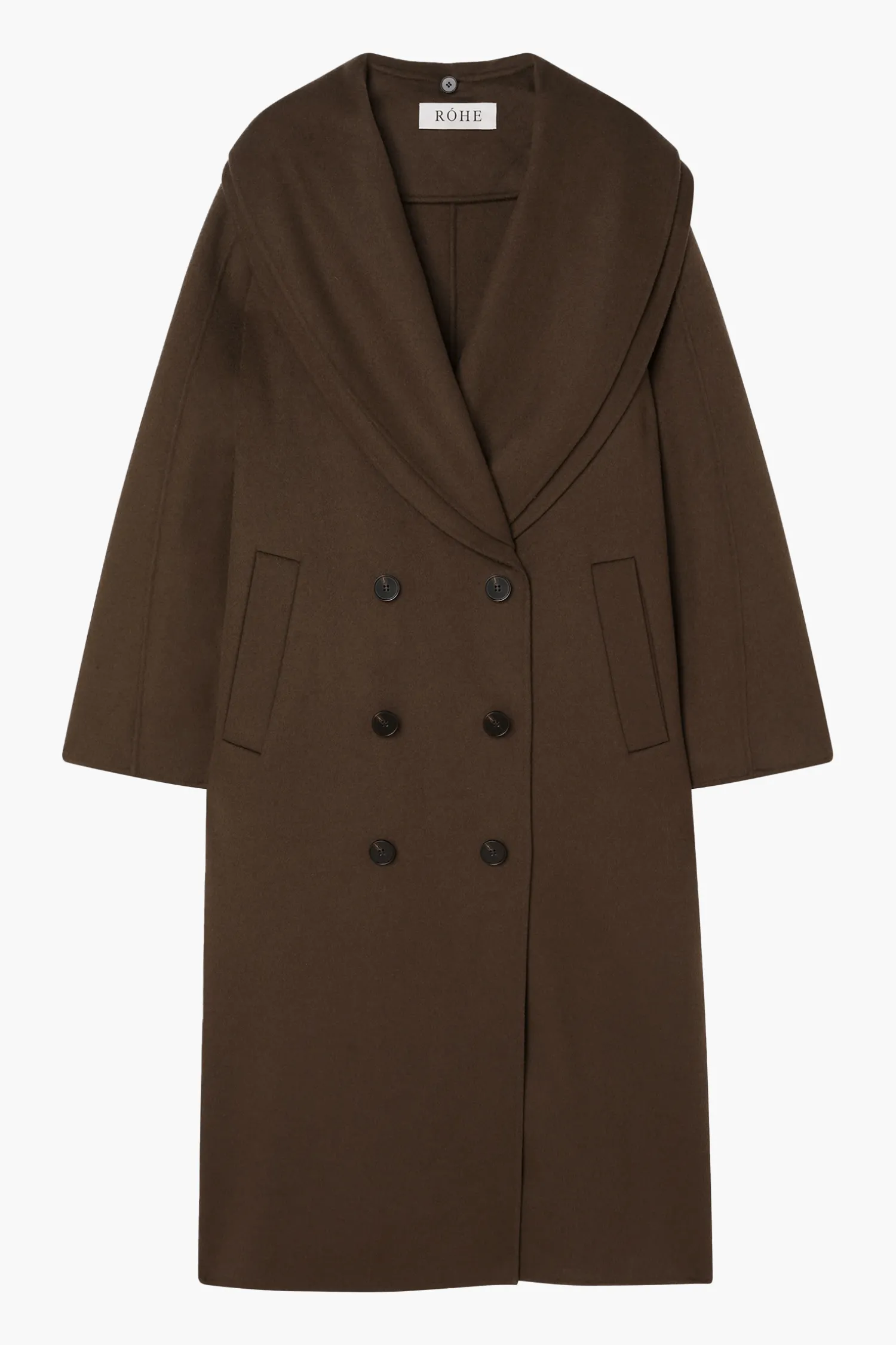 Outlet RÓHE DOUBLE-FACED WOOL SCARF COAT