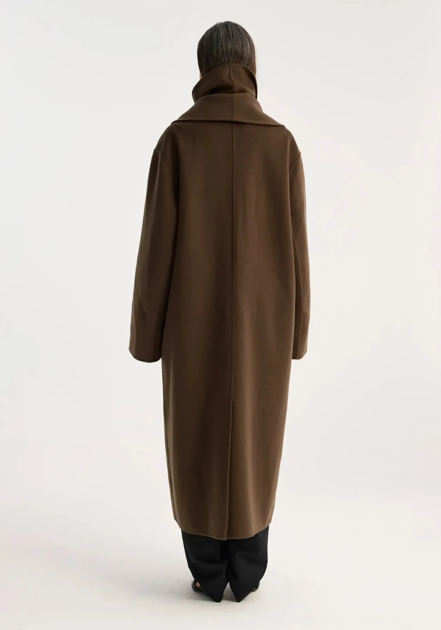 Outlet RÓHE DOUBLE-FACED WOOL SCARF COAT