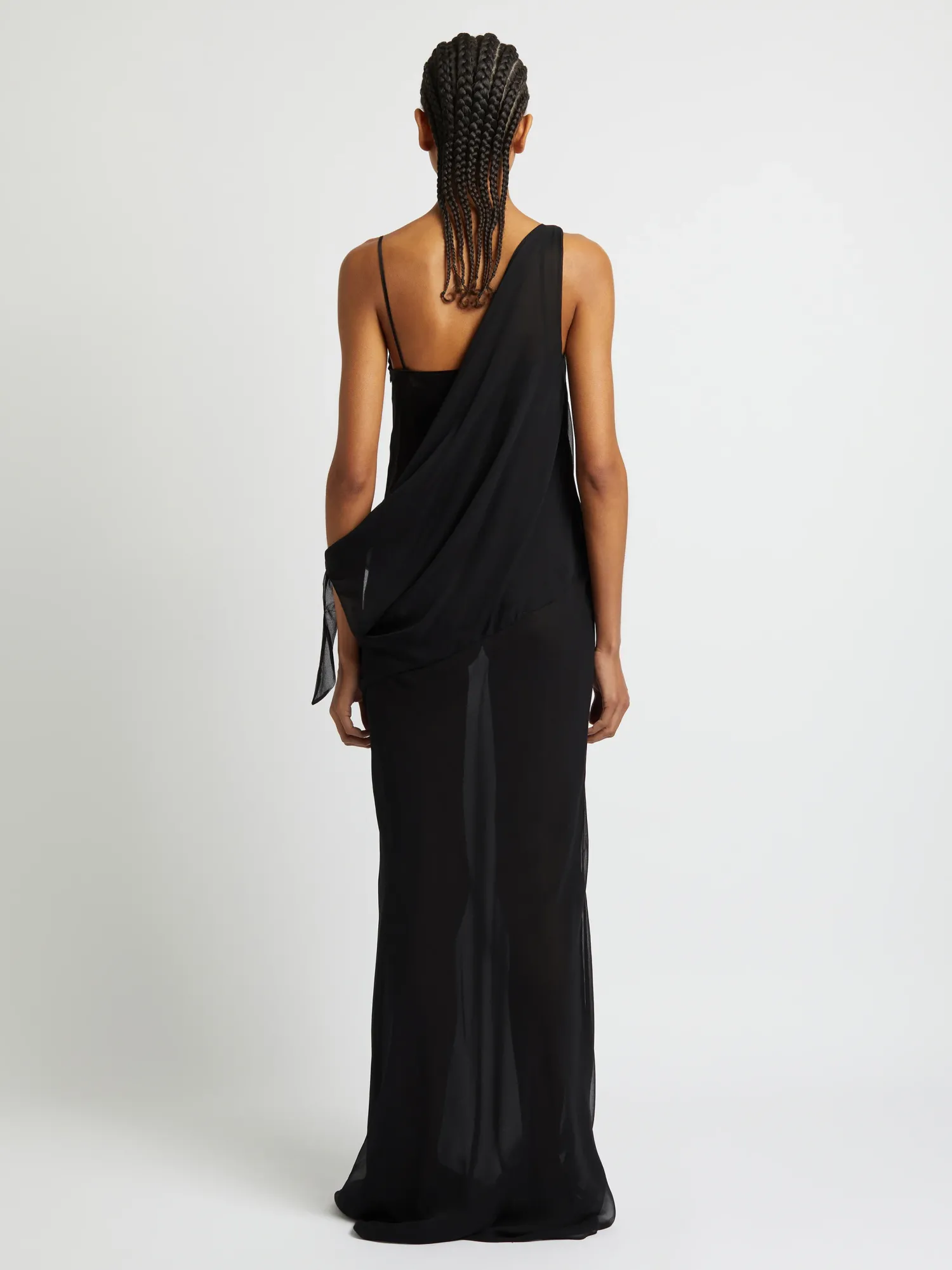 Fashion CHRISTOPHER ESBER DRIFTED SILK SIDE TIE DRESS Black