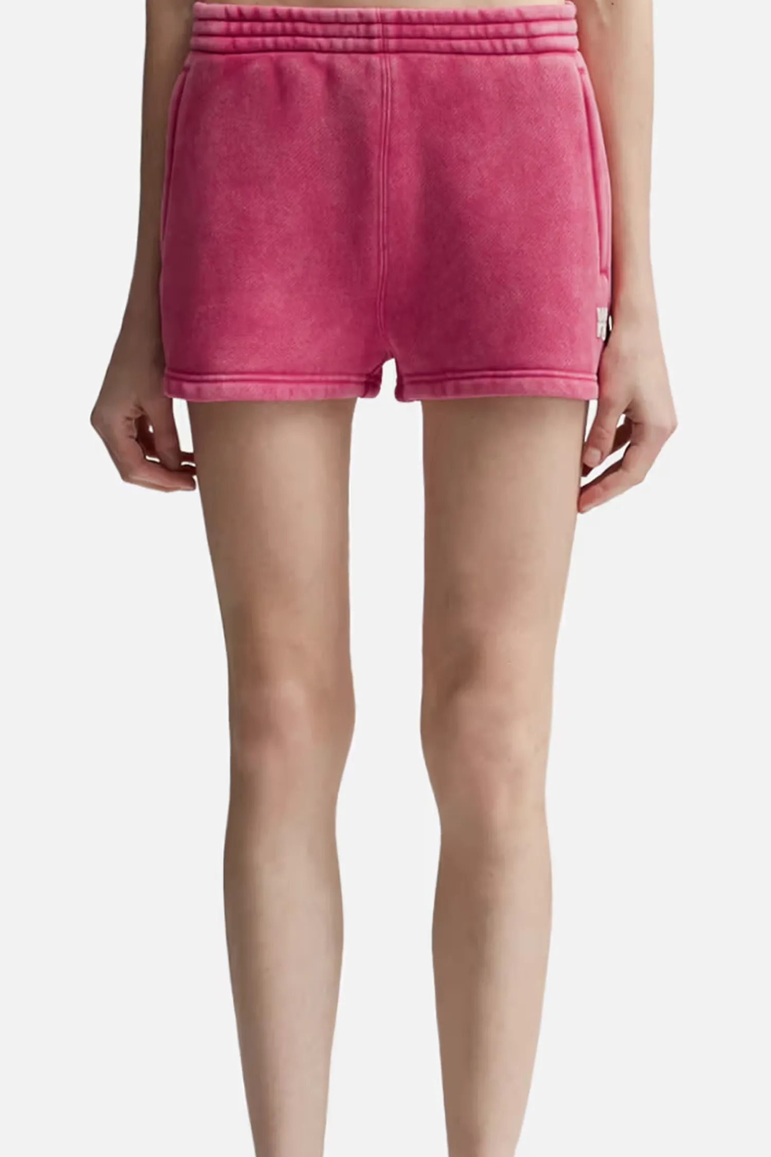 Best ALEXANDERWANG.T ESSENTIAL TERRY SWEATSHORT WITH PUFF PAINT LOGO SoftCherry
