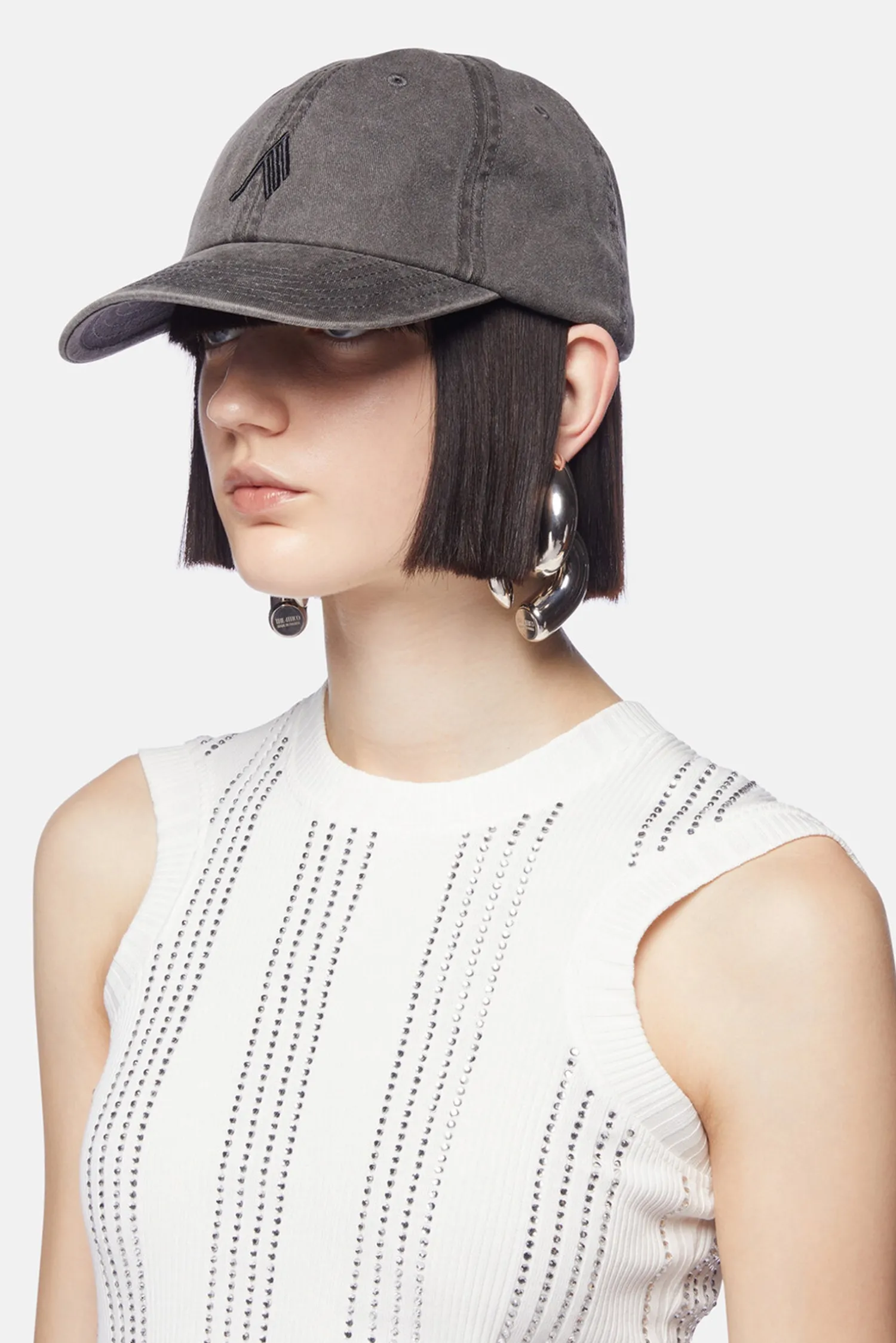 Fashion THE ATTICO FADED BLACK BASEBALL HAT BlackFade