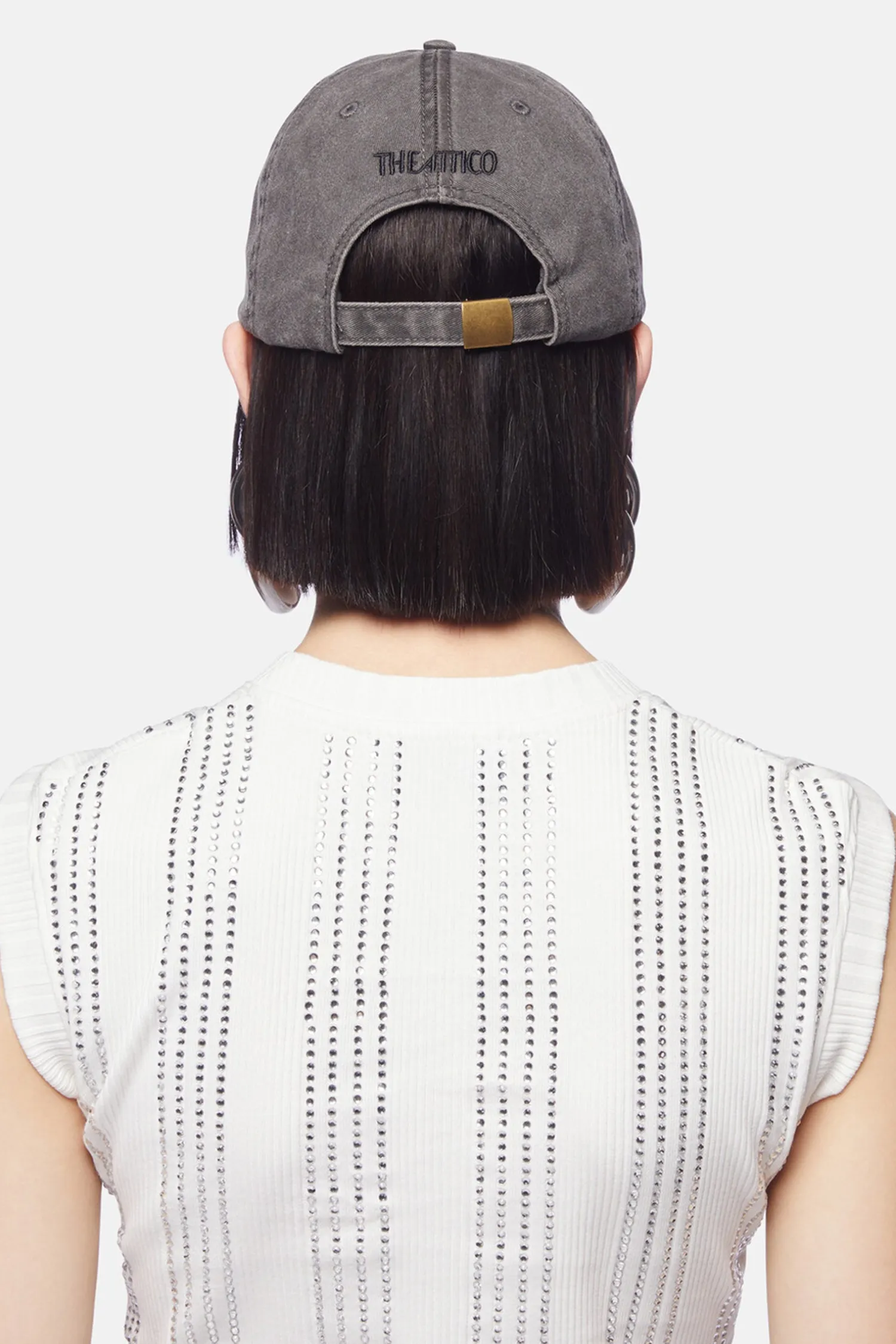 Fashion THE ATTICO FADED BLACK BASEBALL HAT BlackFade
