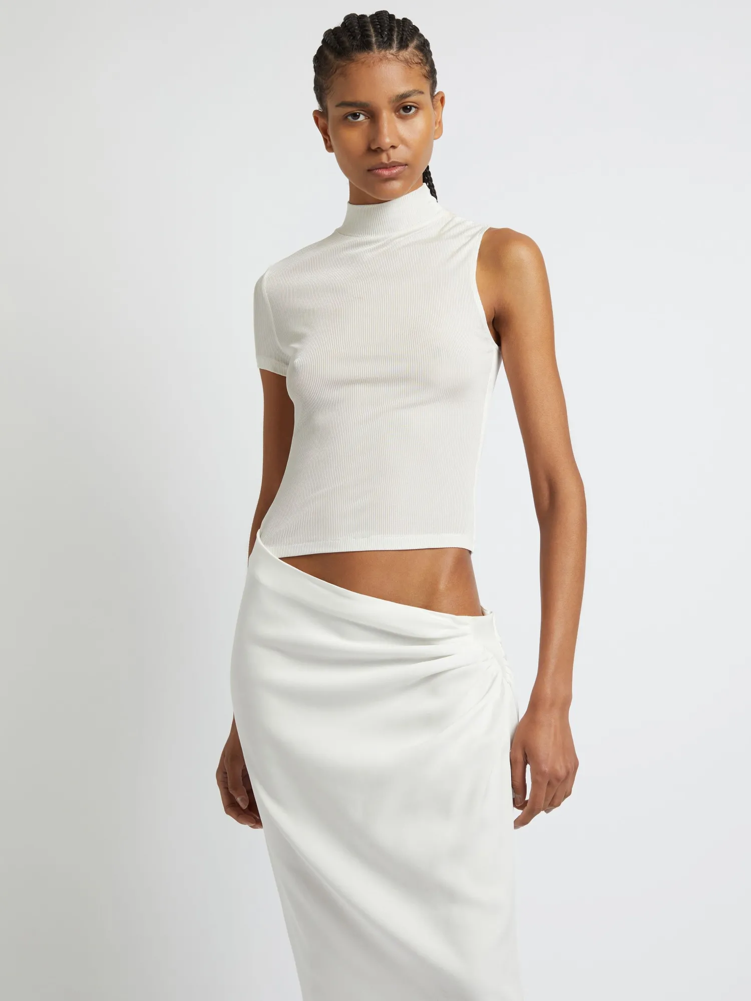 Shop CHRISTOPHER ESBER FUSION TEE DRESS White