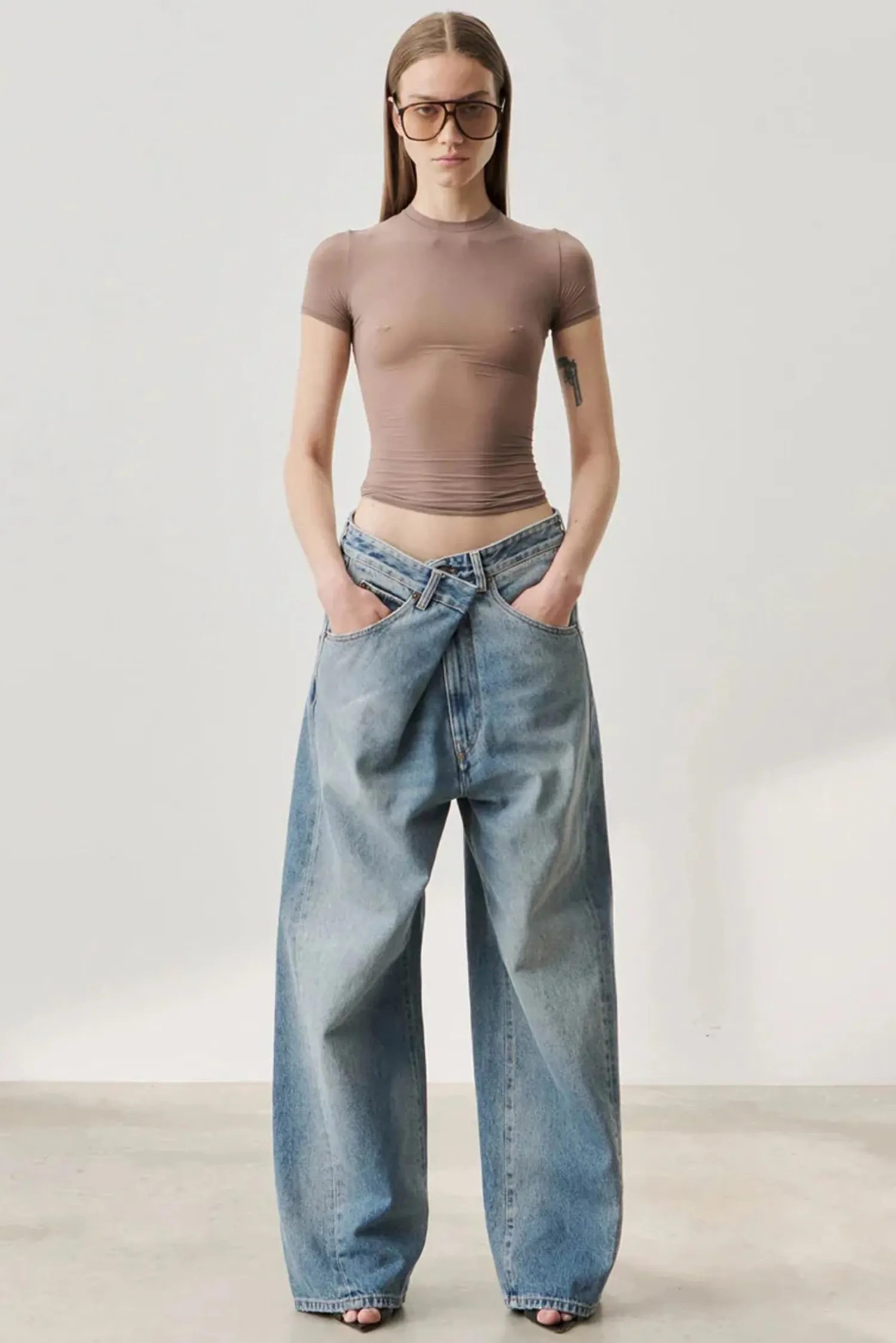 Outlet DARKPARK INES - FOLD OVER DENIM