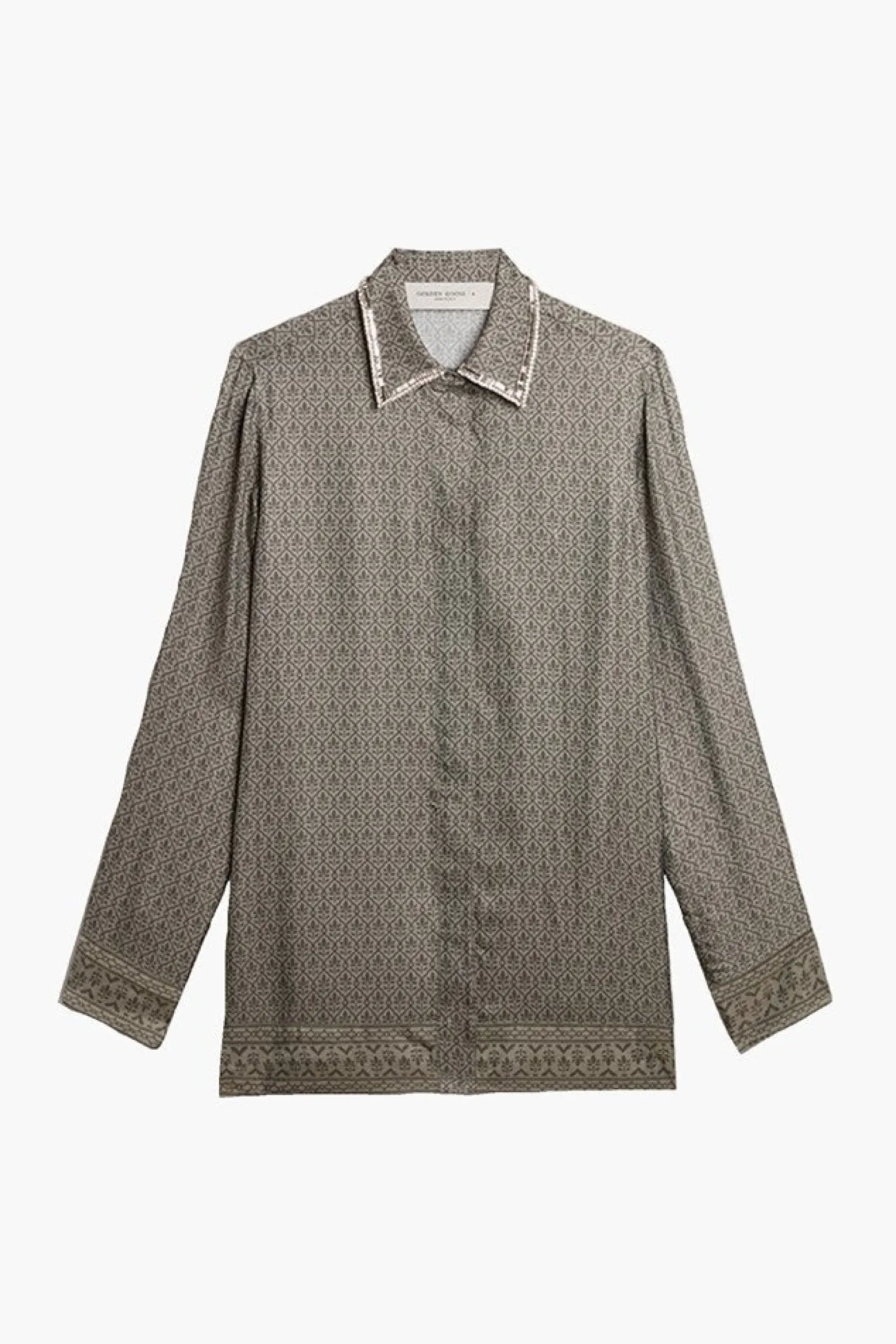 New GOLDEN GOOSE JOURNEY W'S SHIRT PAJAMAS TWILL ALLOVER PRINT W EMBROIDERY MoonMist
