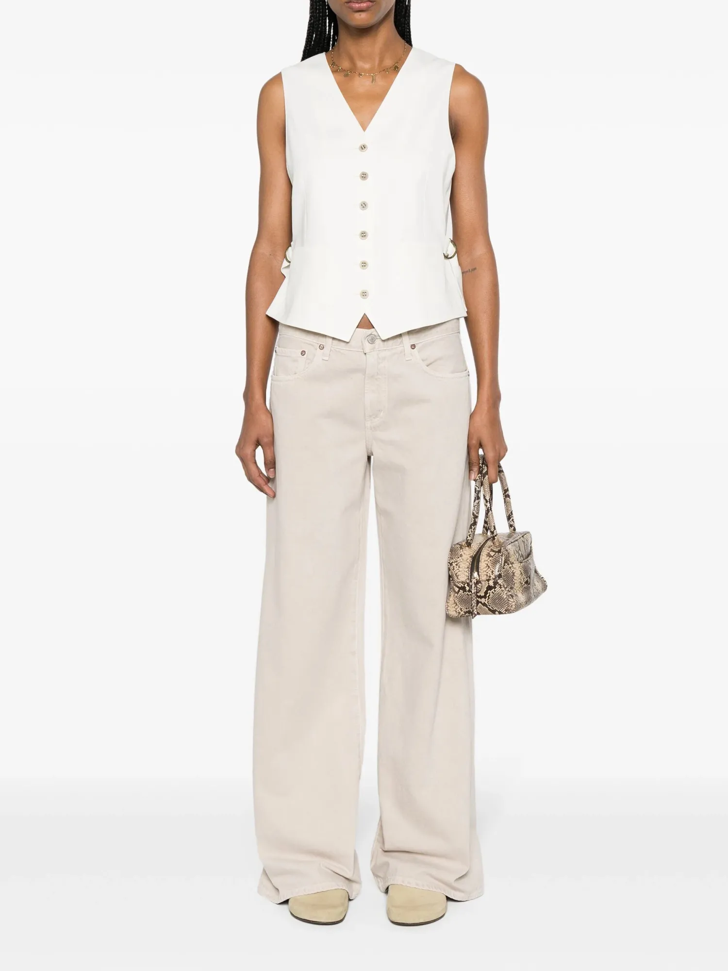 Clearance GOLDEN GOOSE JOURNEY W'S VEST ArcticWhite