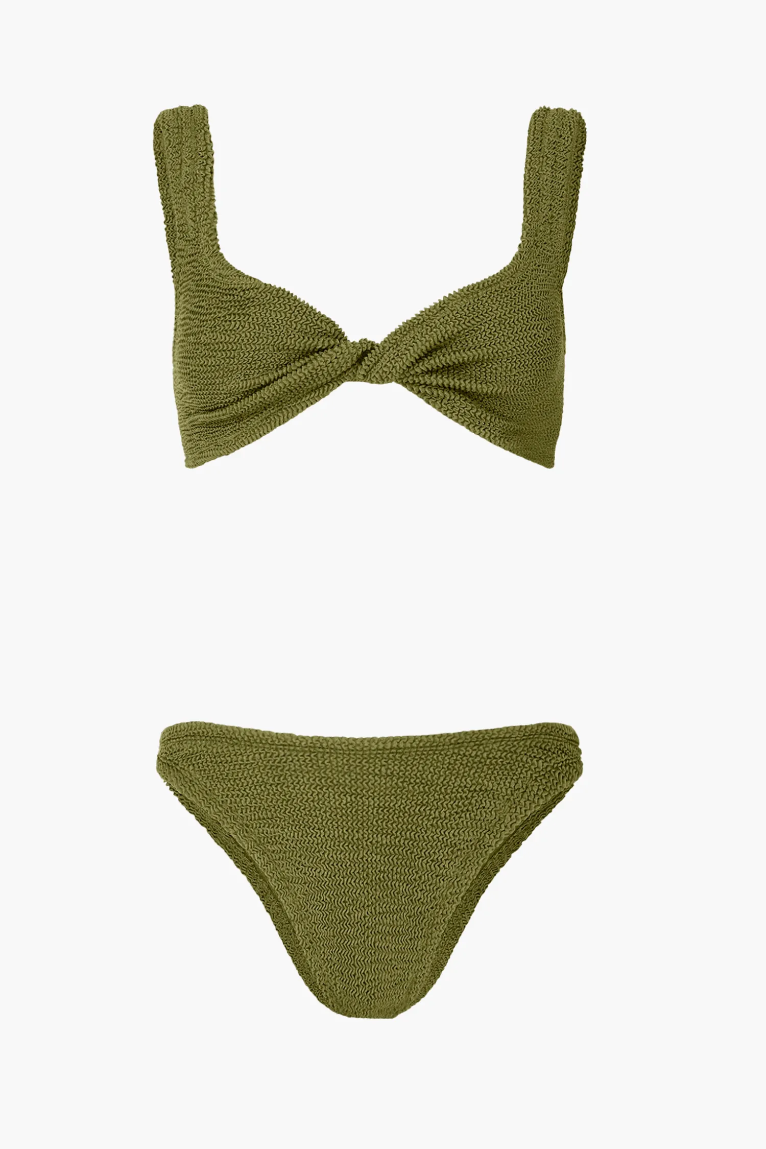 Discount HUNZA G JUNO BIKINI MetallicMoss