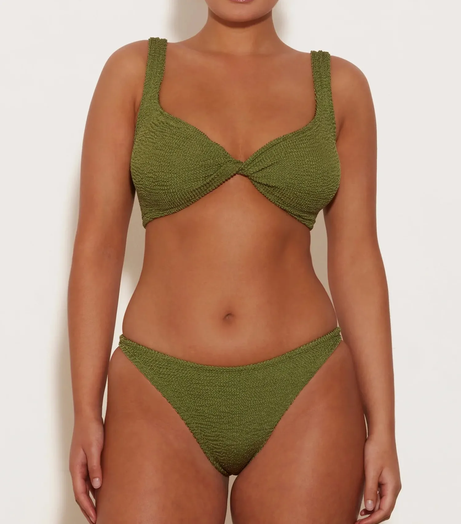 Discount HUNZA G JUNO BIKINI MetallicMoss