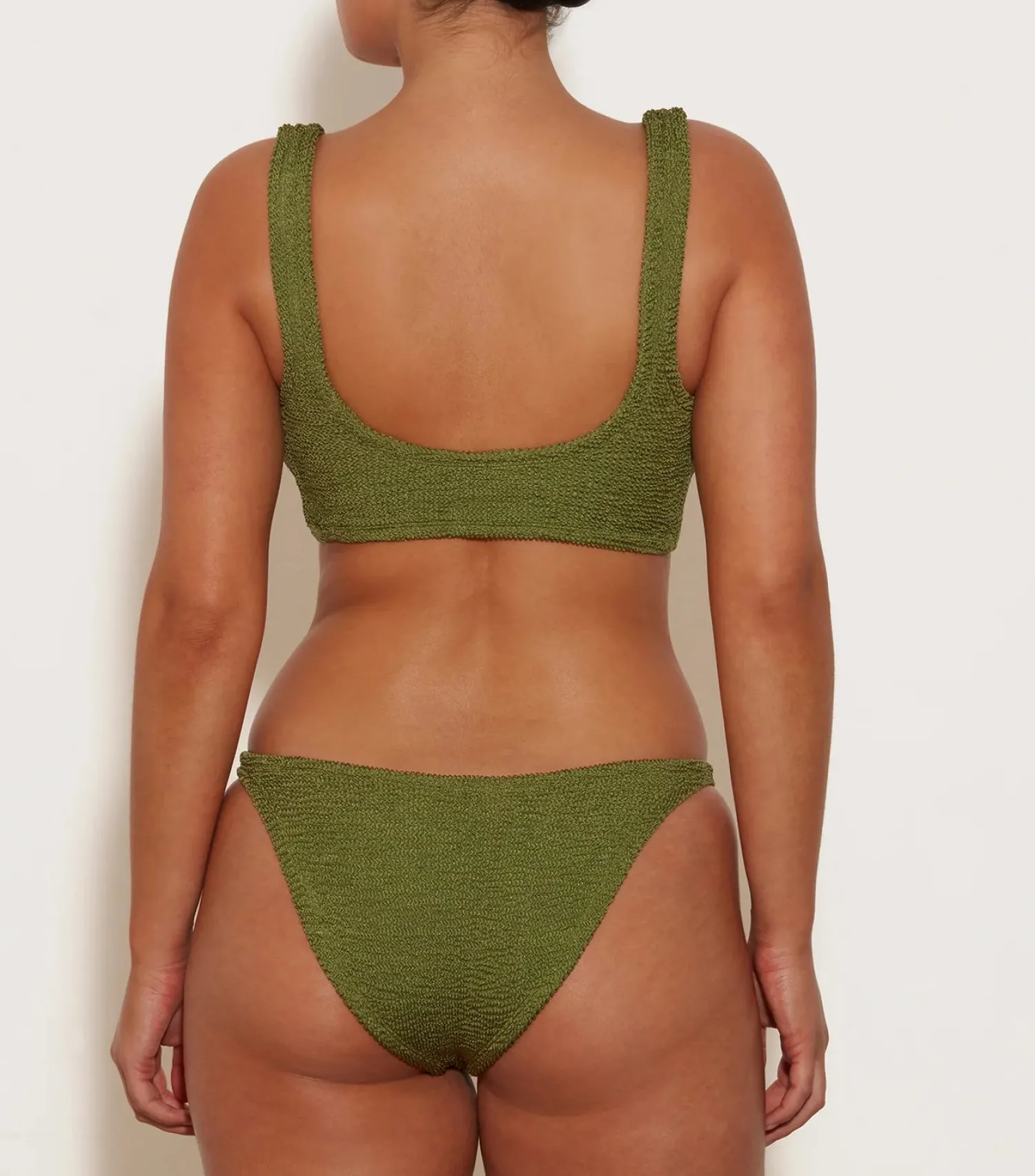 Discount HUNZA G JUNO BIKINI MetallicMoss