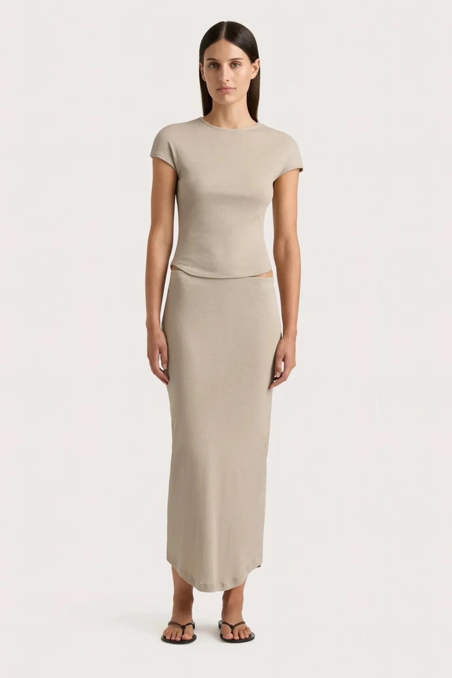 Cheap FAITHFULL THE BRAND LOIRE SKIRT Taupe