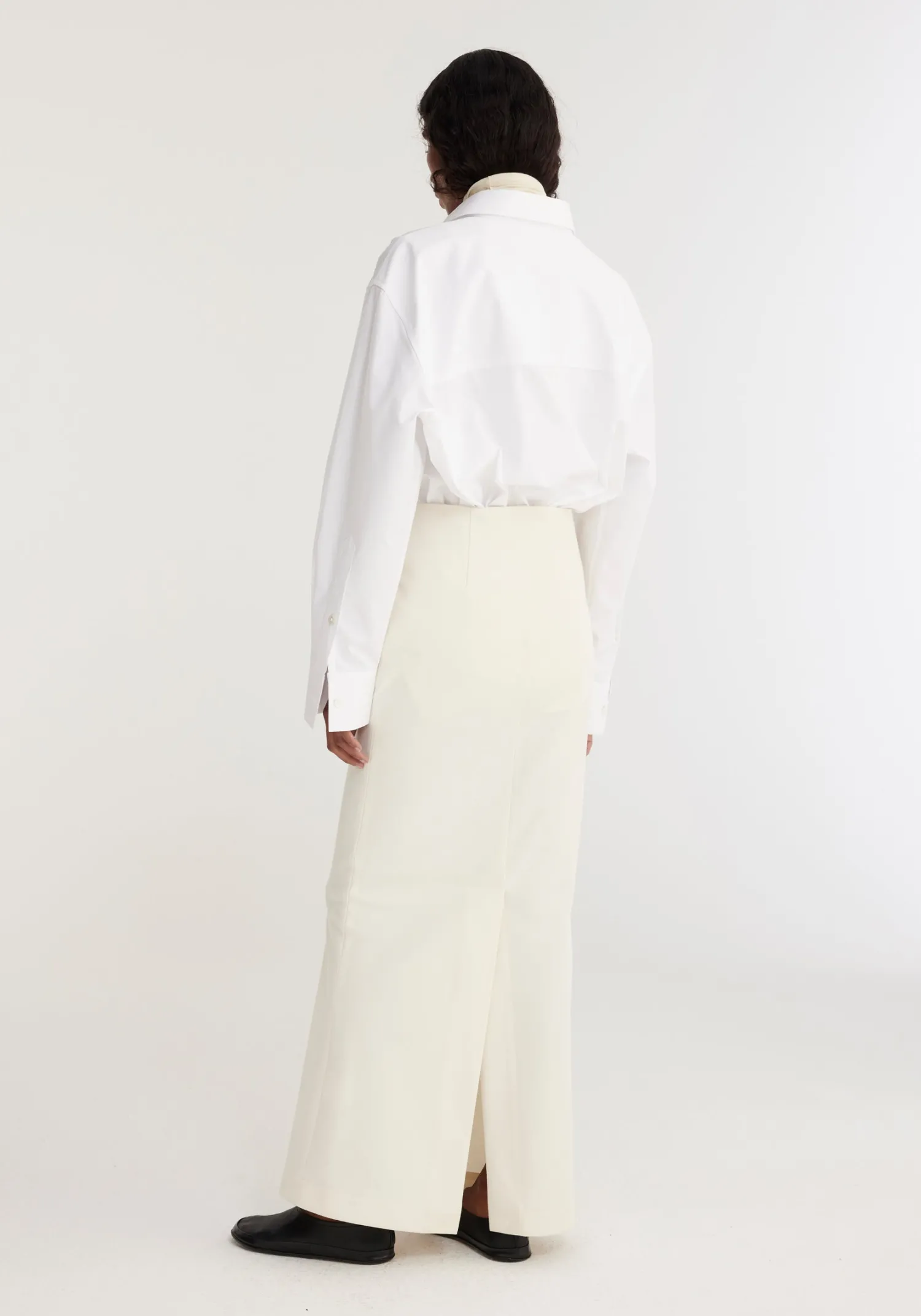 Online RÓHE LONG WOOL SKIRT Ivory