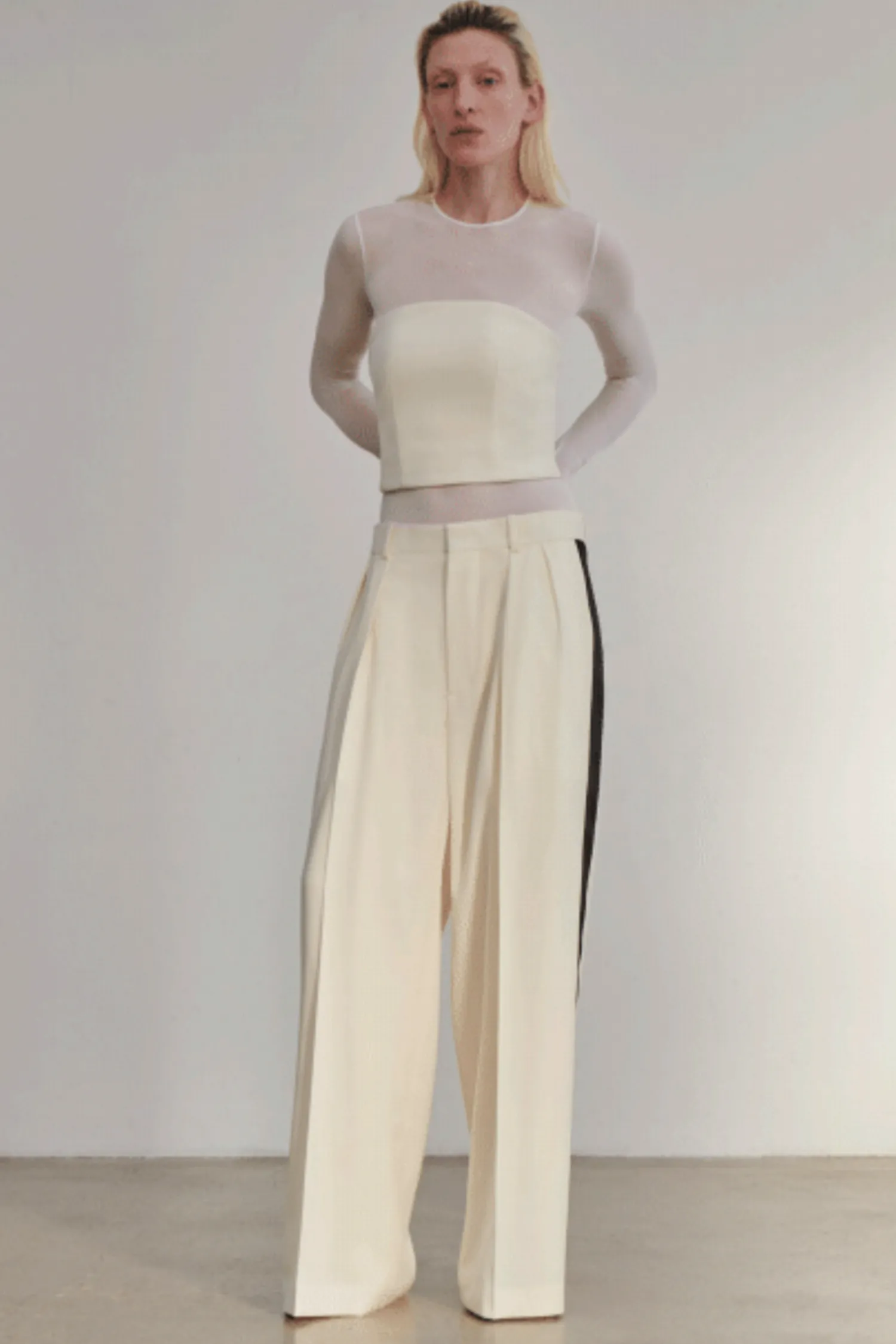 Online WARDROBE.NYC LOW RISE TUXEDO TROUSER