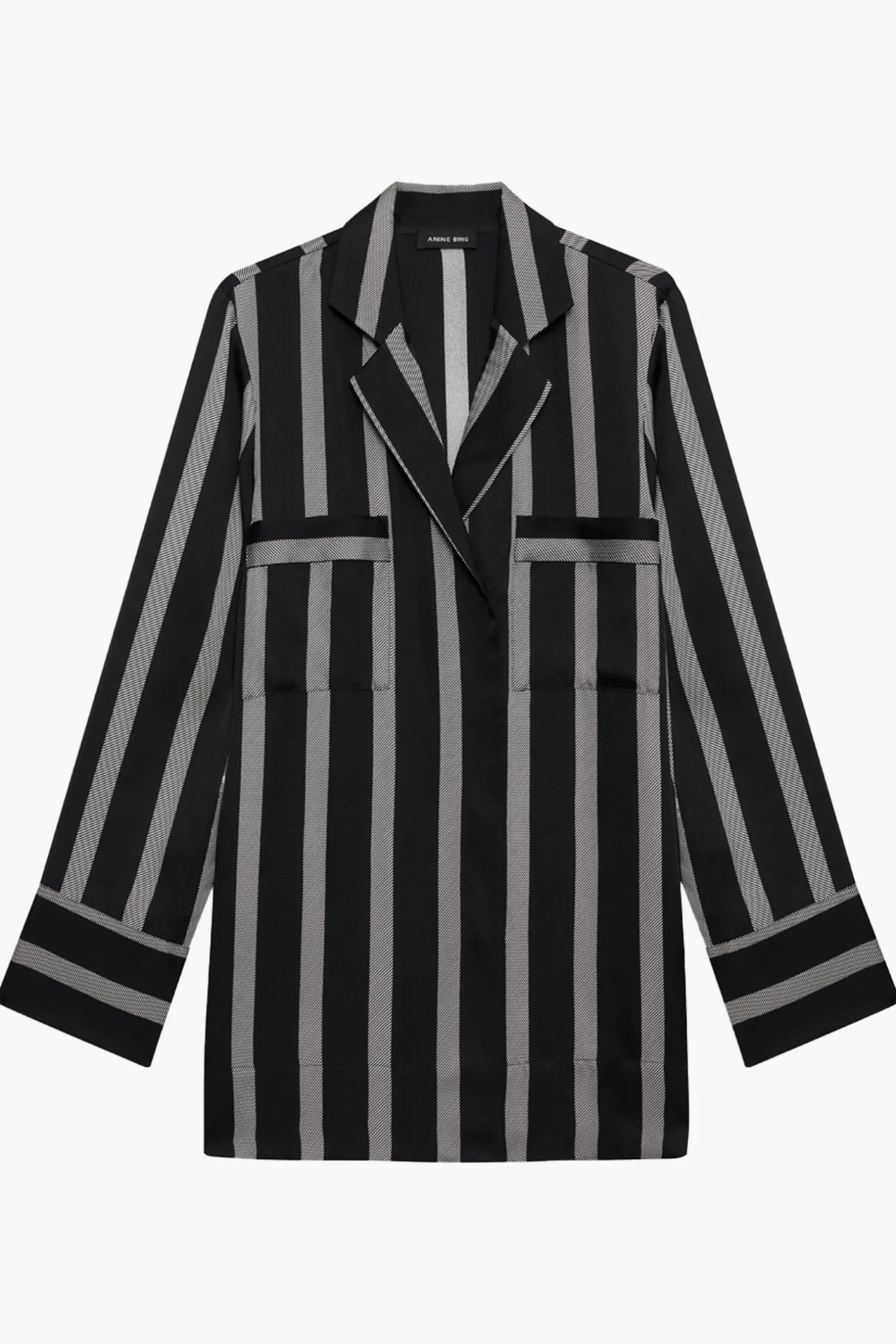 Best ANINE BING LYNETTE SHIRT BlackHerringbone
