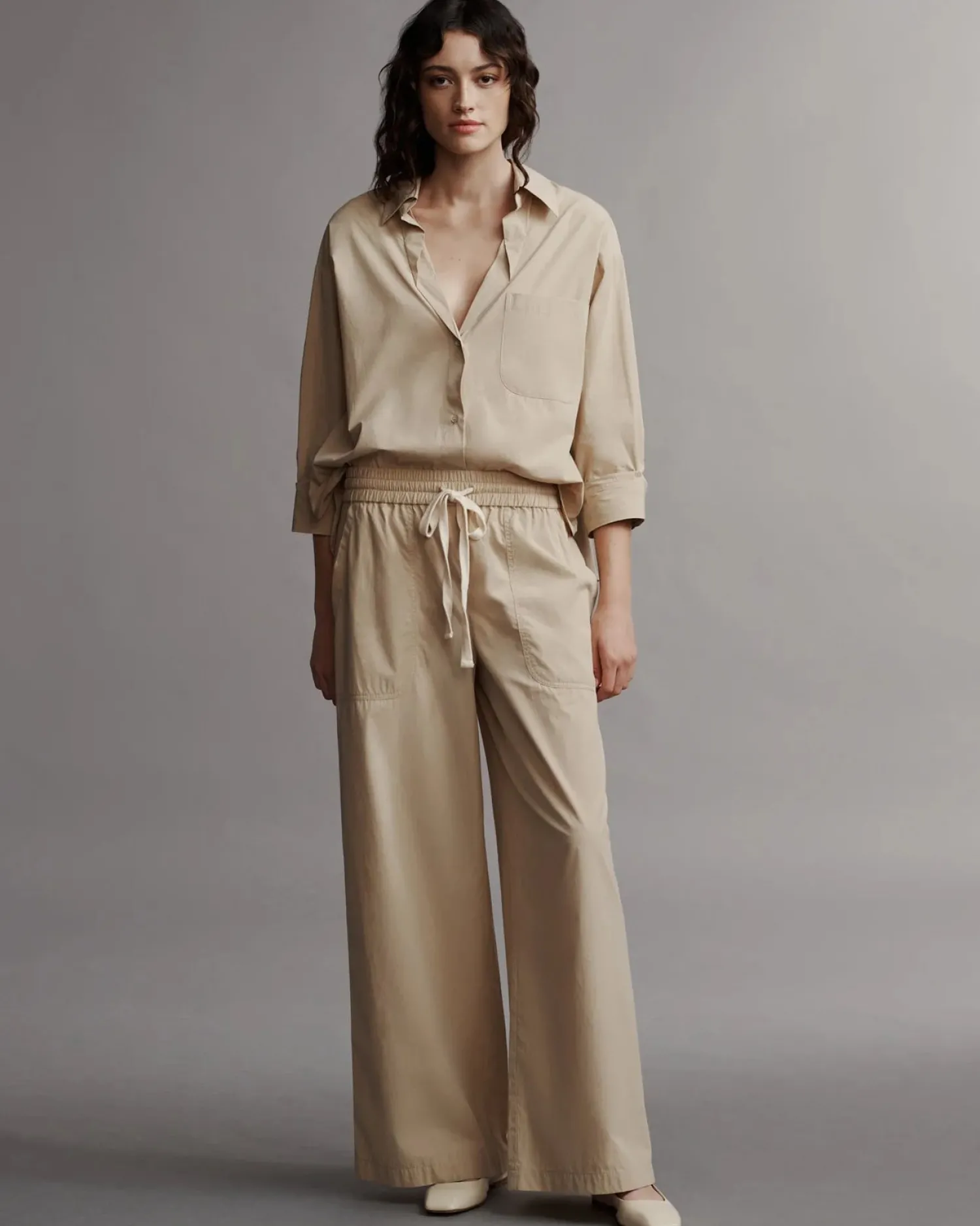 Shop TWP MAIN STREET COTTON PANT Sandstone