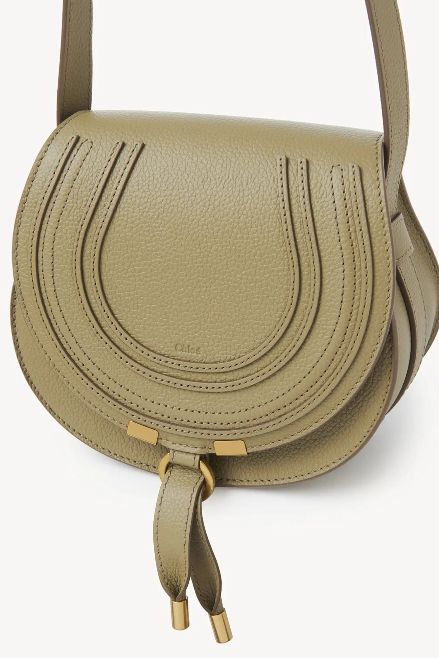 Online CHLOÉ MARCIE SMALL SADDLE CROSSBODY BAG PotteryGreen