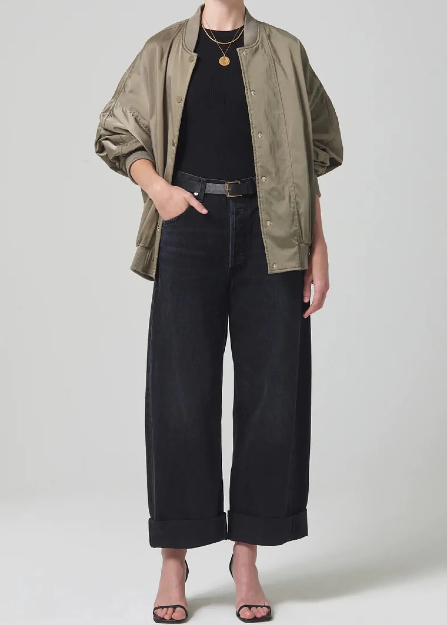 Hot CITIZENS OF HUMANITY SASHA BOMBER Olivine