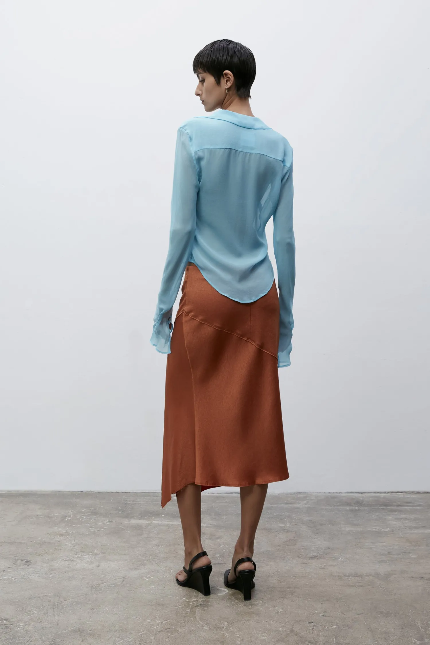 Cheap Paris Georgia SHEER SILK SHIRT