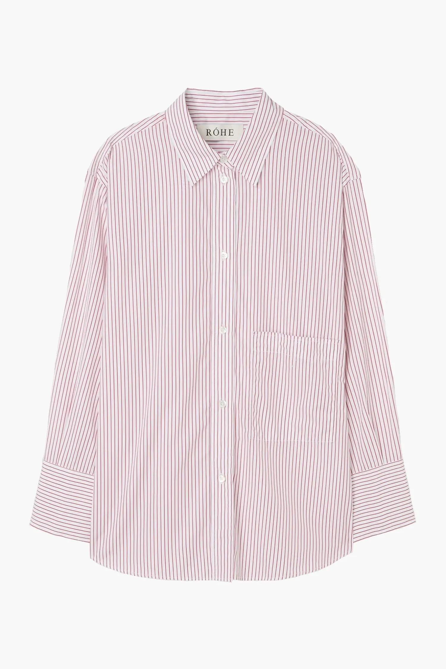 Shop RÓHE SHIRT WITH LARGE CUFFS AND FRAYING DETAILS
