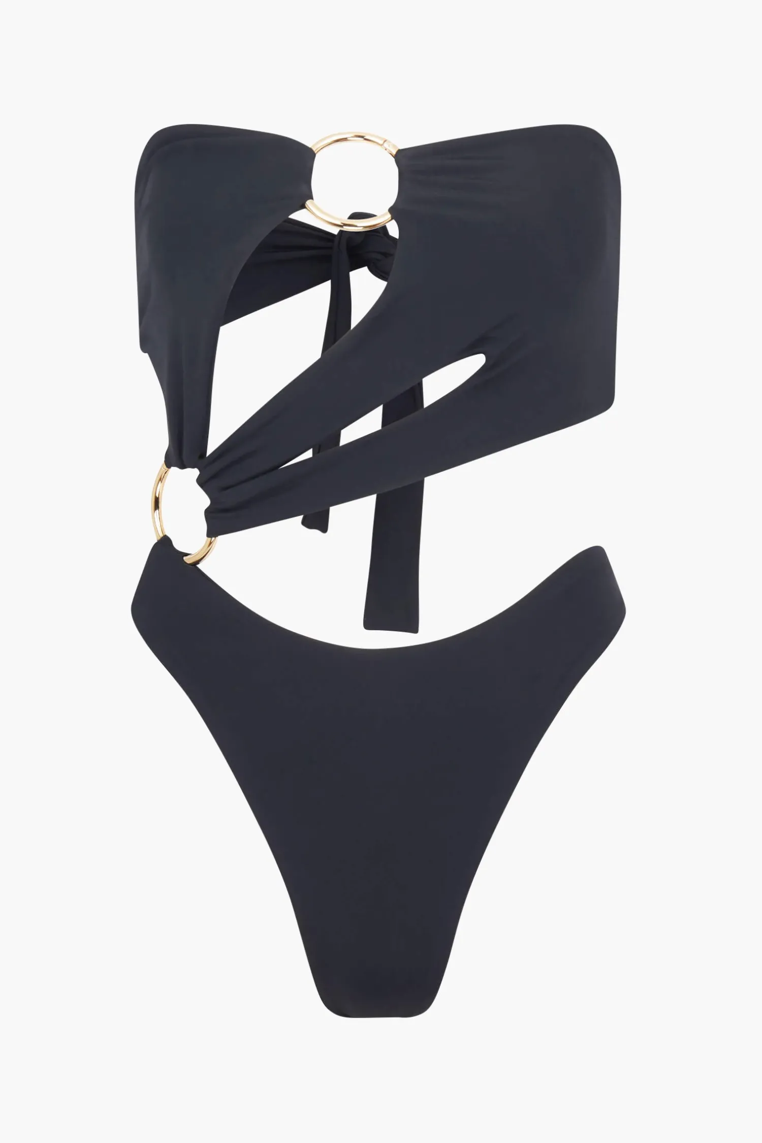 Clearance LOUISA BALLOU STRAPLESS SEX WAX SWIMSUIT Black