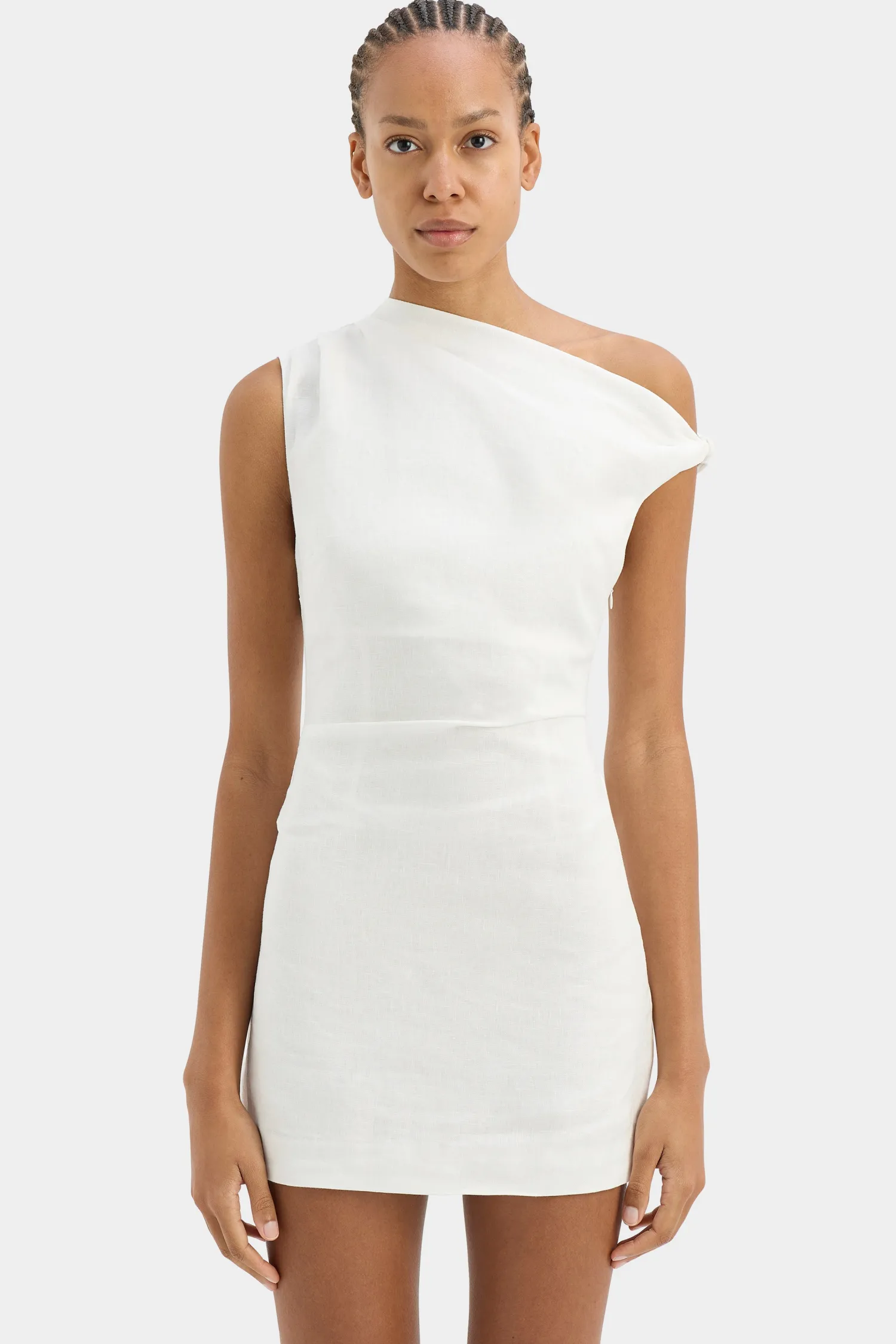 Sale SIR TAMARA KNOT MINI DRESS Ivory