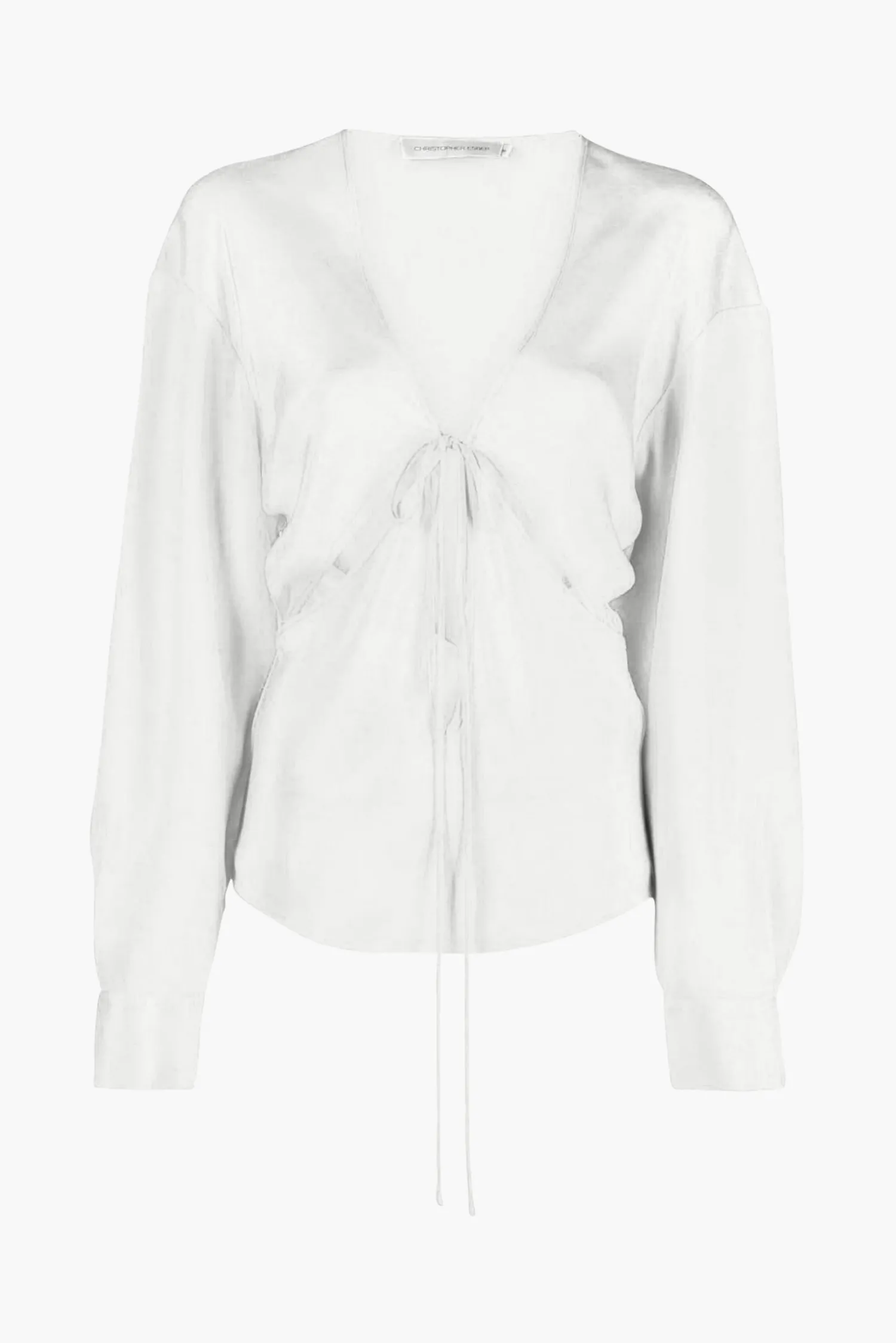 Online CHRISTOPHER ESBER TRIQUETRA FRONT TIE SHIRT White